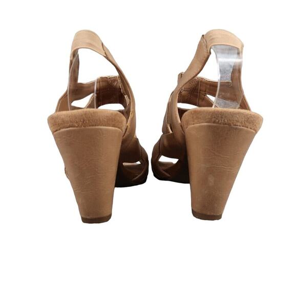 Aerosoles Shoes Womens 10 Sandal Pumps Fashion Comfort Slingback Brown Open Toe - Picture 5 of 14